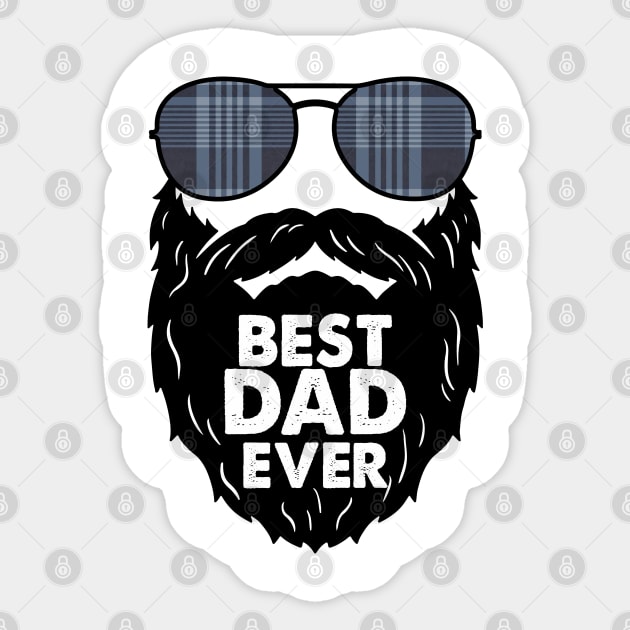 Best Dad Ever Beard Sticker by wahmsha